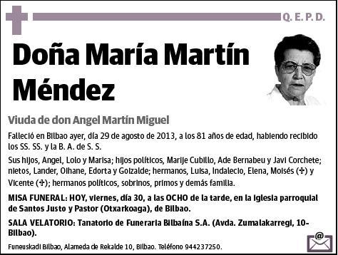MARTIN MENDEZ,MARIA