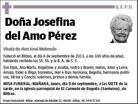 DEL AMO PEREZ,JOSEFINA