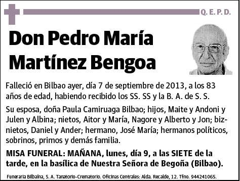 MARTINEZ BENGOA,PEDRO MARIA