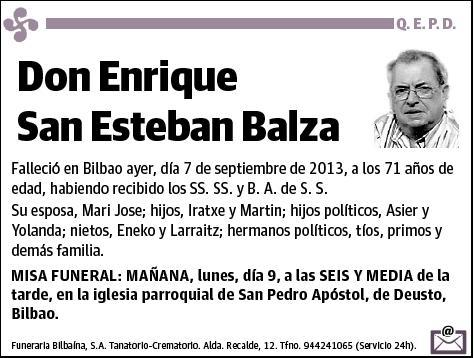 SAN ESTEBAN BALZA,ENRIQUE