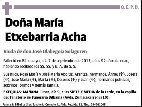 ETXEBARRIA ACHA,MARIA