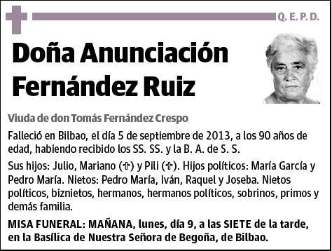 FERNANDEZ RUIZ,ANUNCIACION