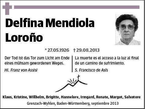 MENDIOLA LOROÑO,DELFINA