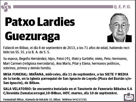 LARDIES GUEZURAGA,PATXO
