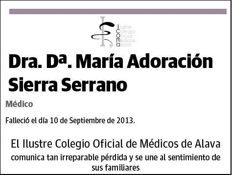 SIERRA SERRANO,MARIA ADORACION