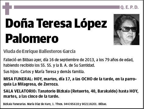 LOPEZ PALOMERO,TERESA