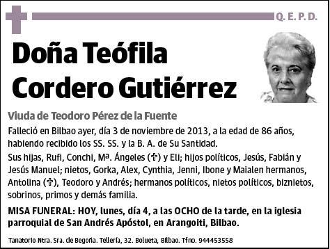 CORDERO GUTIERREZ,TEOFILA