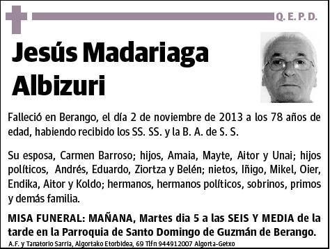 MADARIAGA ALBIZURI,JESUS