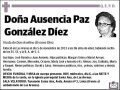 GONZALEZ DIEZ,AUSENCIA PAZ