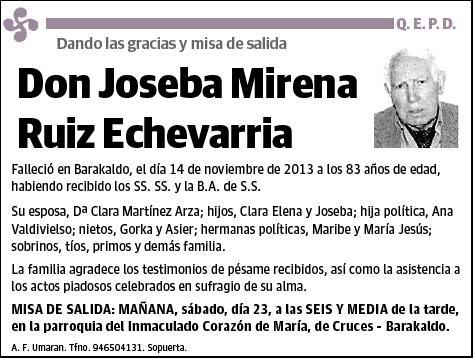 RUIZ ECHEVARRIA,JOSEBA MIRENA