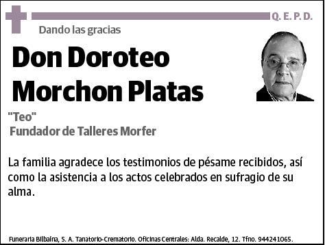 MORCHON PLATAS,DOROTEO