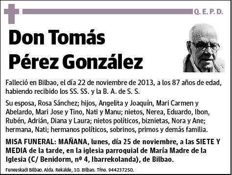 PEREZ GONZALEZ,TOMAS