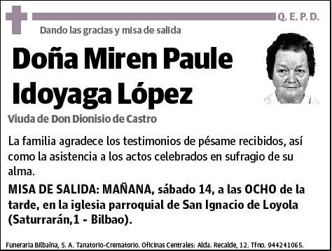 IDOYAGA LOPEZ,MIREN PAULE