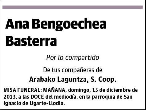 BENGOECHEA BASTERRA,ANA