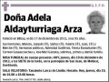 ALDAYTURRIAGA ARZA,ADELA