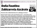 ZUBIZARRETA AZCARATE,FAUSTINA