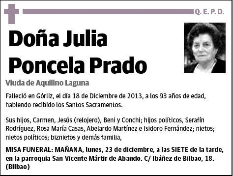 PONCELA PRADO,JULIA