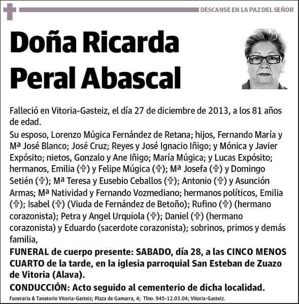 PERAL ABASCAL,RICARDA