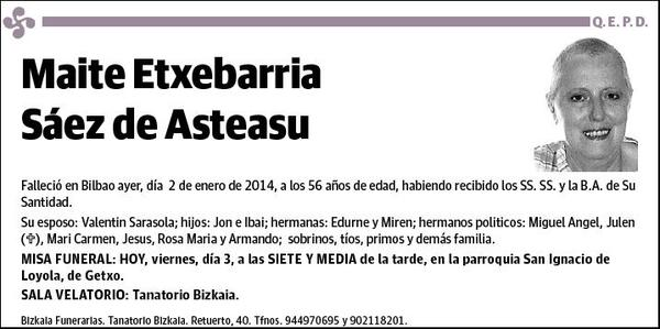 ETXEBARRIA SAEZ DE ASTEASU,MAITE