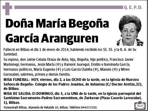 GARCIA ARANGUREN,MARIA BEGOÑA