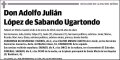 LOPEZ DE SABANDO UGARTONDO,ADOLFO JULIAN