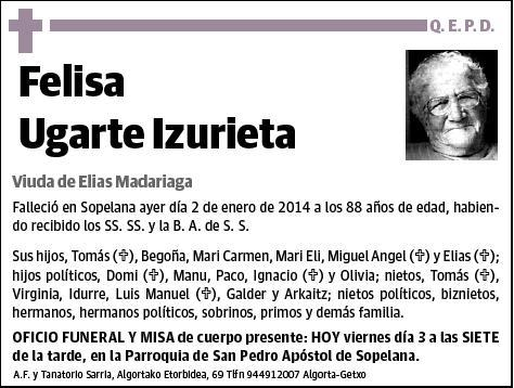 UGARTE IZURIETA,FELISA