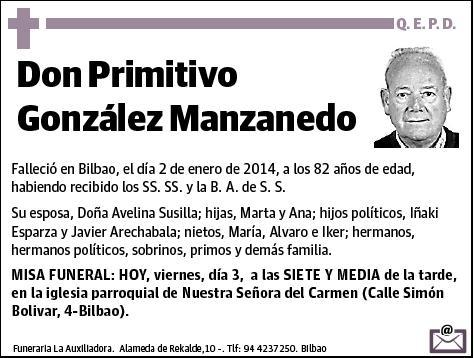 GONZALEZ MANZANEDO,PRIMITIVO