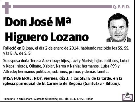 HIGUERO LOZANO,JOSE Mª