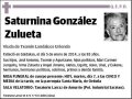 GONZALEZ ZULUETA,SATURNINA