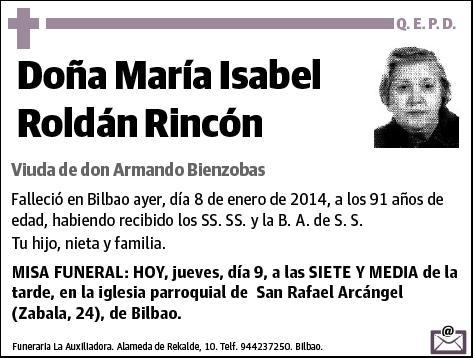 ROLDAN RINCON,MARIA ISABEL