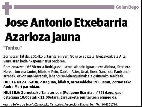 ETXEBARRIA AZARLOZA,ANTONIO