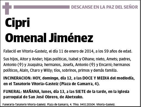 OMENAL JIMENEZ,CIPRI