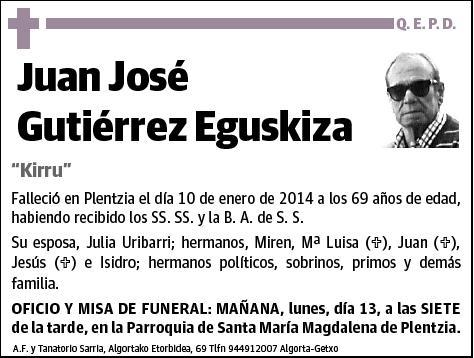 GUTIERREZ EGUSKIZA,JUAN JOSE