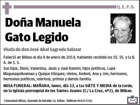 GATO LEGIDO,MANUELA
