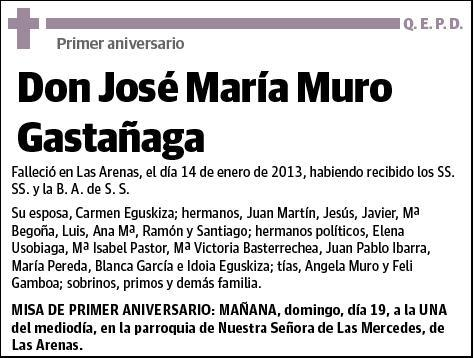 MURO GASTAÑAGA,JOSE MARIA