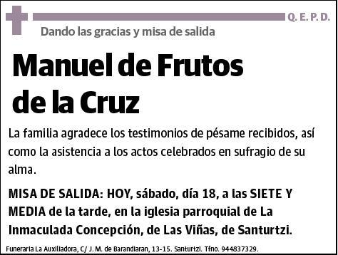 DE FRUTOS DE LA CRUZ,MANUEL