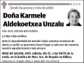 ALDEKOETXEA UNZALU,KARMELE