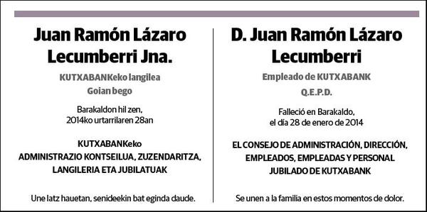 LAZARO LEKUMBERRI,JUAN RAMON