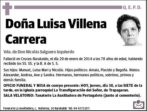 VILLENA CARRERA,LUISA