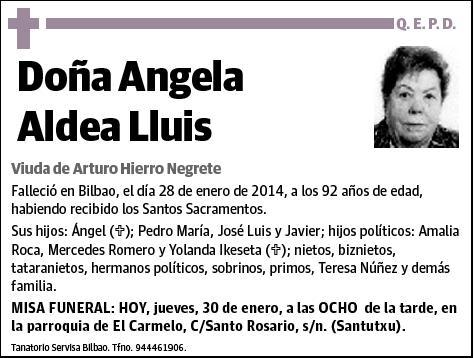 ALDEA LLUIS,ANGELA