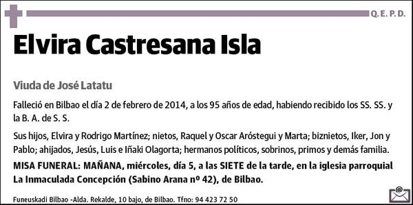 CASTRESANA ISLA,ELVIRA
