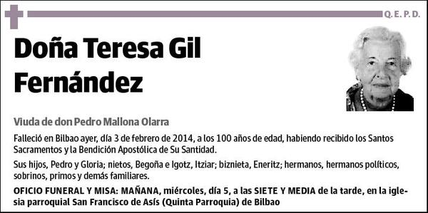 GIL FERNANDEZ,TERESA