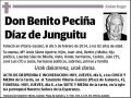 PECIÑA DIAZ DE JUNGUITU,BENITO