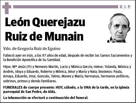 QUEREJAZU RUIZ DE MUNAIN,LEON