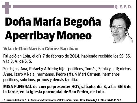APERRIBAY MONEO,MARIA BEGOÑA