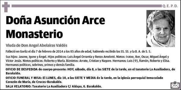 ARCE MONASTERIO,ASUNCION