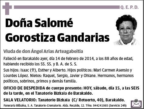 GOROSTIZA GANDARIAS,SALOME