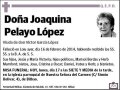 PELAYO LOPEZ,JOAQUINA