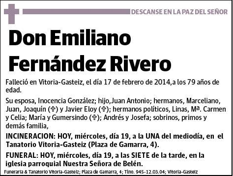 FERNANDEZ RIVERO,EMILIANO