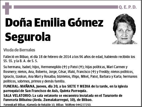 GOMEZ SEGUROLA,EMILIA
